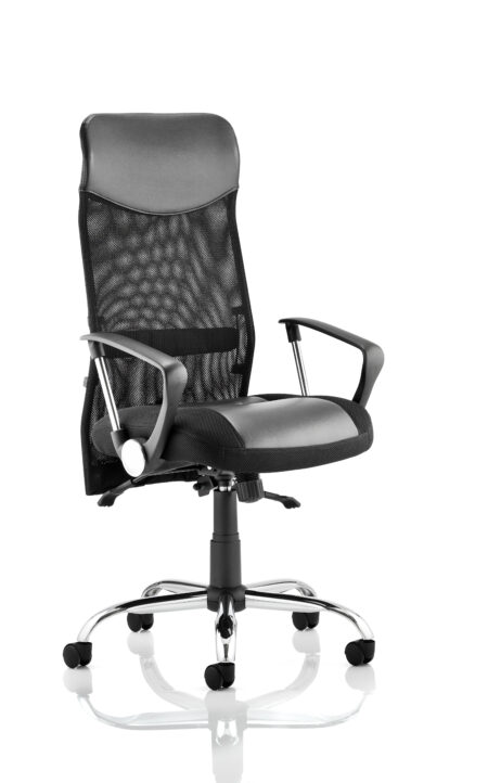 Vegas High Back Black Executive Office Chair with Arms