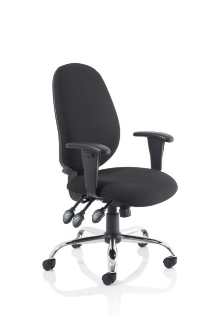 Lisbon Medium Back Task Operator Office Chair with Height Adjustable Arms