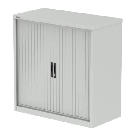 Qube Side Tambour Cupboard With Shelves