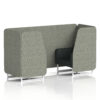 Rivet - Vitreous Panels And Charcoal Sofa