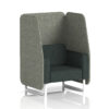 Rivet - Vitreous Panels And Charcoal Sofa