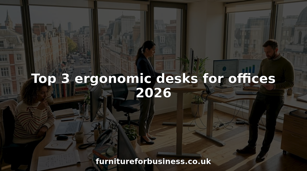 Professionals using ergonomic desks in modern UK office