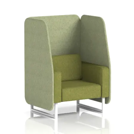 Brixworth Open Booth With White Legs in Two Tone