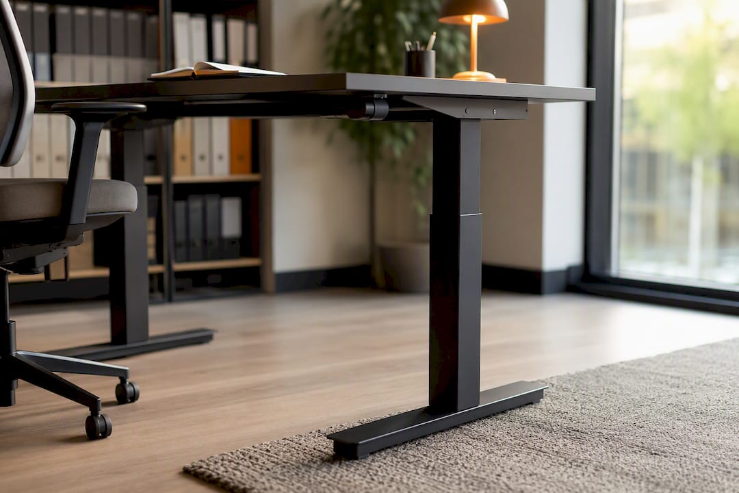Office chair and desk base in modern office