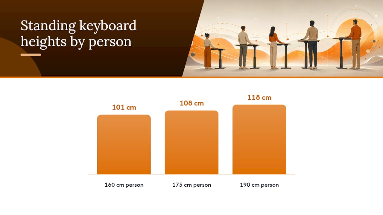 How do you measure your ideal standing desk height? — overview diagram