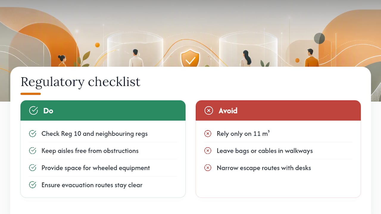 What UK laws apply to office space beyond the HSE minimum? — overview diagram