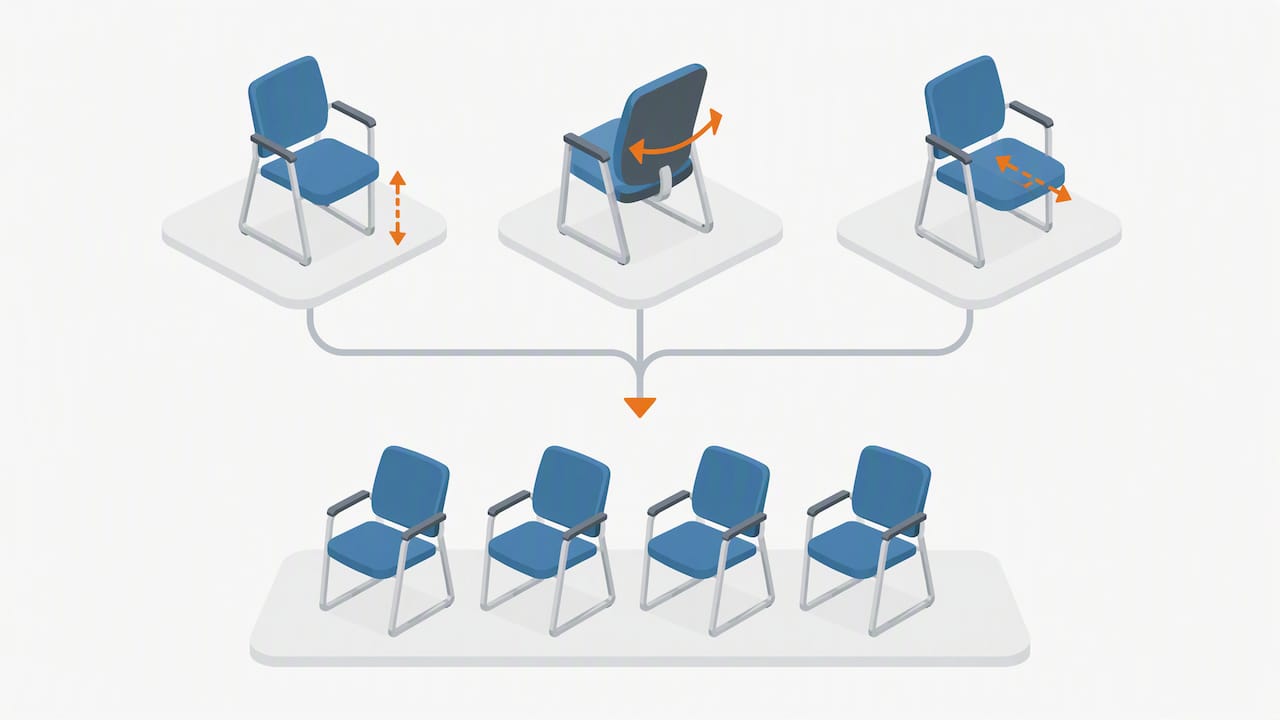 Illustration of consistent chair adjustments