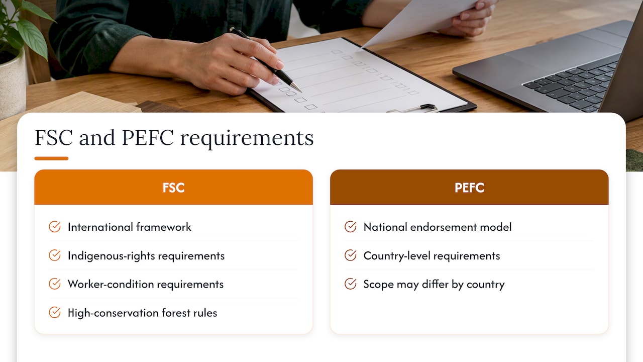 7. Environmental and social impact in office furniture sourcing — overview diagram